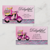 Verkoop Visitekaartje van bakkerij Glitter Cupcake (Voorkant / Achterkant)