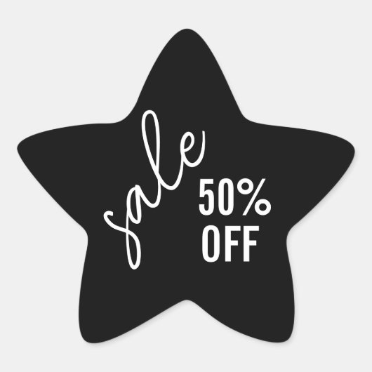 Verkoop voor kleine bedrijven Sticker | Modern zwa (Voorkant)