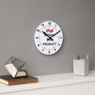 VERKOOP! Wandklok, 8" Ronde Acryl Klok