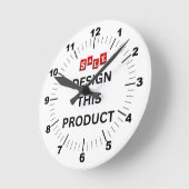 VERKOOP! Wandklok, 8" Ronde Acryl Ronde Klok (Hoek)