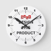 VERKOOP! Wandklok, 8" Ronde Acryl Ronde Klok (Voorkant)