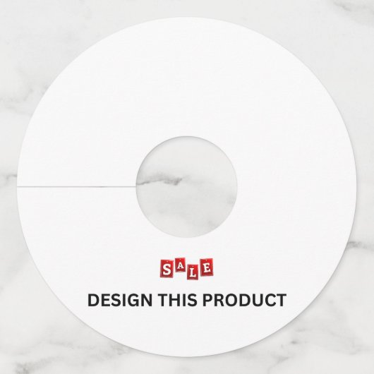 VERKOOP! Wijnglas Labels (2,5") - Set van 12 - Ron (Voorkant)