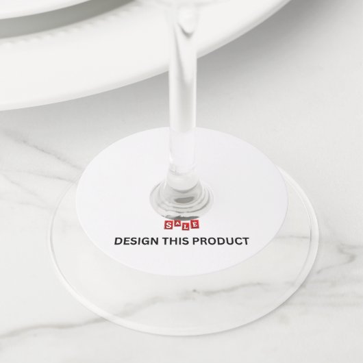 VERKOOP! Wijnglas Labels (2,5") - Set van 12 - Ron (Dichtbij)