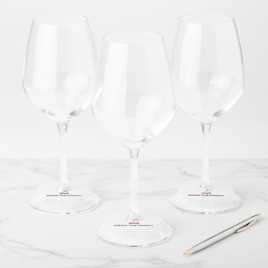 VERKOOP! Wijnglas Labels (2,5") - Set van 12 - Ron (Set)
