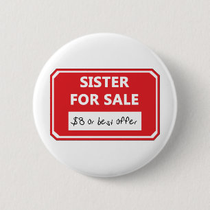 Verkoop zuster ronde button 5,7 cm