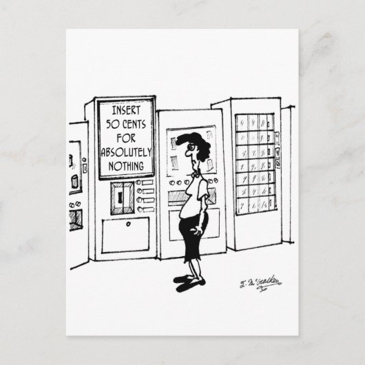 Verkoopautomaat Cartoon 2988 Briefkaart (Voorkant)