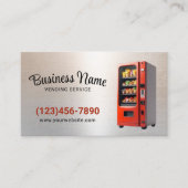 Verkoopautomaten service moderne metalen achtergro visitekaartje (Voorkant)