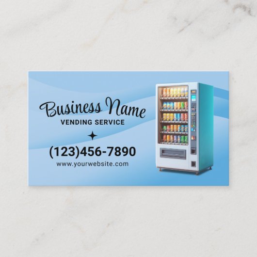 Verkoopautomaten Verhuur Service Modern Blue Visitekaartje (Voorkant)