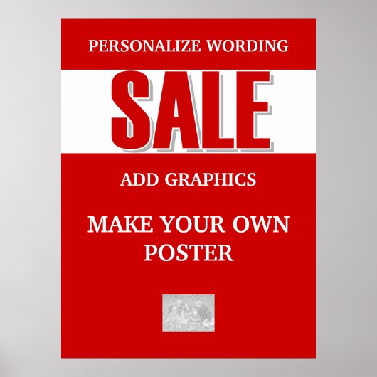 Verkoopbevordering bedrijfsklaring LARGE Poster (Voorkant)