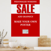 Verkoopbevordering bedrijfsklaring LARGE Poster (Keuken)