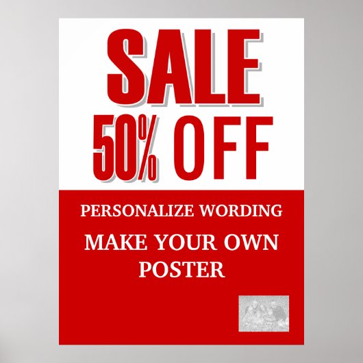 Verkoopbevordering bedrijfsklaring LARGE Poster (Voorkant)