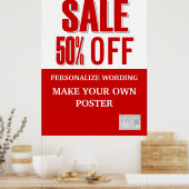 Verkoopbevordering bedrijfsklaring LARGE Poster (Keuken)