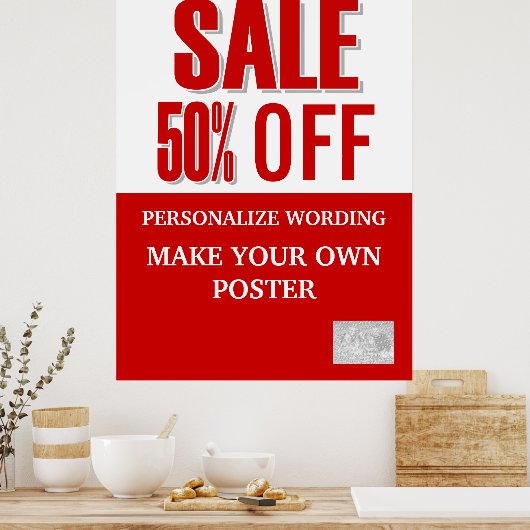 Verkoopbevordering bedrijfsklaring LARGE Poster (Keuken)