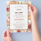 verkoopbevordering floral pumpkin flyer (Hand)