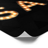 Verkoopbord, zwarte lampjes Poster (Hoek)