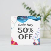 Verkoopdag 50% korting - Platte verkoop - Speciale Kaart (Staand voorkant)