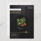 verkoopflyer voor gezond biologisch restaurant kaart (Voorkant)