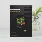 verkoopflyer voor gezond biologisch restaurant kaart (Staand voorkant)