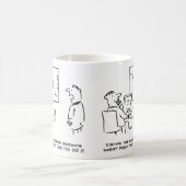 Verkoopkaart met kantoor: ideways gedraaid koffiemok (Center)