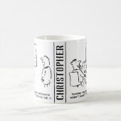 Verkoopkaart met kantoor: ideways gedraaid koffiemok (Center)