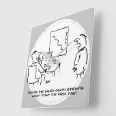 Verkoopkaart met kantoor: ideways gedraaid vierkante klok (Hoek)