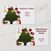 Verkoopkaarten voor kerstwinkel met korting op spe (Voorkant / Achterkant)