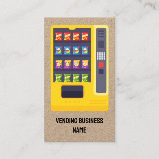 Verkoopmachine Aangepaste QR Kraft Visitekaartje (Voorkant)