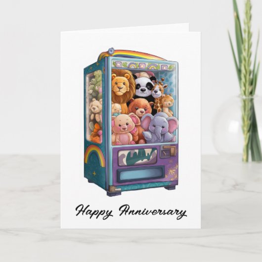 Verkoopmachine gevuld met teddyberen kaart (Voorkant)