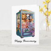 Verkoopmachine gevuld met teddyberen kaart (Gele Bloem)