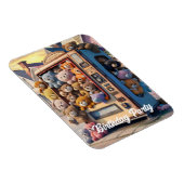 Verkoopmachine gevuld met teddyberen magneet (Rechterzijde)