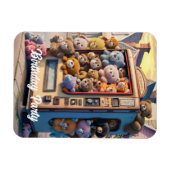 Verkoopmachine gevuld met teddyberen magneet (Horizontaal)