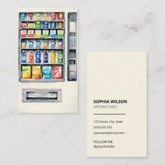 Verkoopmachine Visitekaartje (Voorkant / Achterkant)