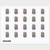 Verkoopmachine vol teddyberen vierkante sticker (Vel)