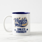 Verkoopmanager - Cadeaus (Beste werelden) Tweekleurige Koffiemok (Links)