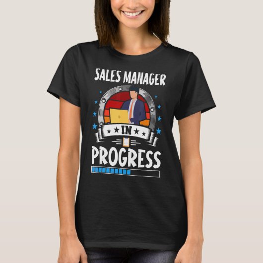 Verkoopmanager - Lopende stage-student T-shirt (Voorkant)