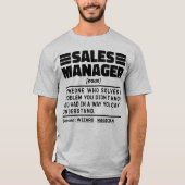 Verkoopmanager Noun Shop Attendant Humorous Joke T-shirt (Voorkant)