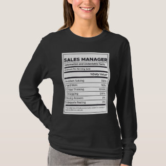 Verkoopmanager - Nutriongegevens T-shirt