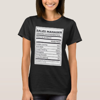 Verkoopmanager - Nutriongegevens T-shirt