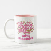 Verkoopmanager - Roze cadeau Tweekleurige Koffiemok (Links)