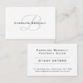 Verkoopontwerp voor schone en elegante eigendommen visitekaartje (Voorkant / Achterkant)