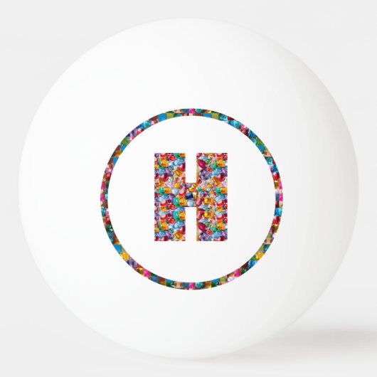 VERKOOPPRIJS ALPHABET ART HH HH 3* Ping Pong Ball (Voorkant)