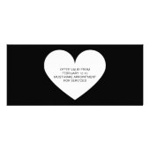 Verkooppromo rode Valentijnsdag Reclamekaart (Achterkant)
