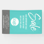 Verkoopreclame - Logo en details toevoegen Spandoek (Horizontaal)