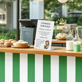 Verkoopstand cookies Girl Scouts Reclamebord Met Voetstuk