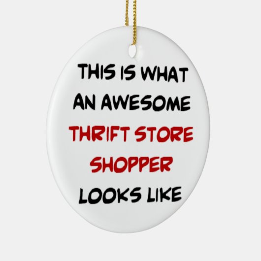 verkoopster voor flessenwinkel, geweldige keramisch ornament (Rechts)