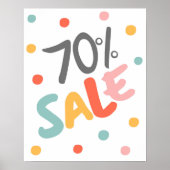 Verkoopteken, 70% korting, vrijgave verkoopteken,  poster (Voorkant)