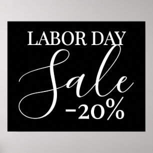 Verkoopteken Dag van de Arbeid, 20% korting op de  Poster