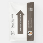Verkoopteken Huis Te Koop Vastgoed Logo QR Code Spandoek (Verticaal)