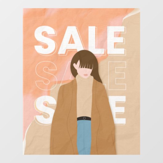 Verkoopteken voor Mode in de detailhandel Raamsticker (Vel)