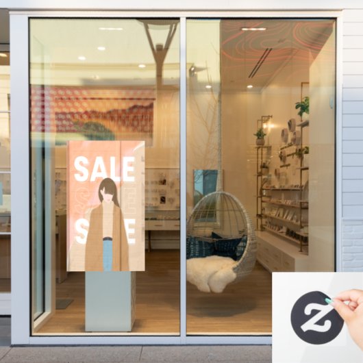 Verkoopteken voor Mode in de detailhandel Raamsticker (Winkelraam)